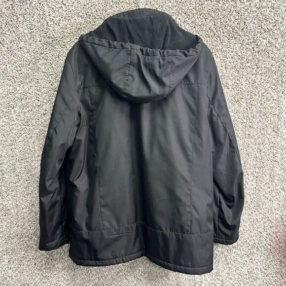 Calvin Klein Coat Men’s M Black Weather Resistant Double Zip Up w/Removable Hood - Picture 8 of 8